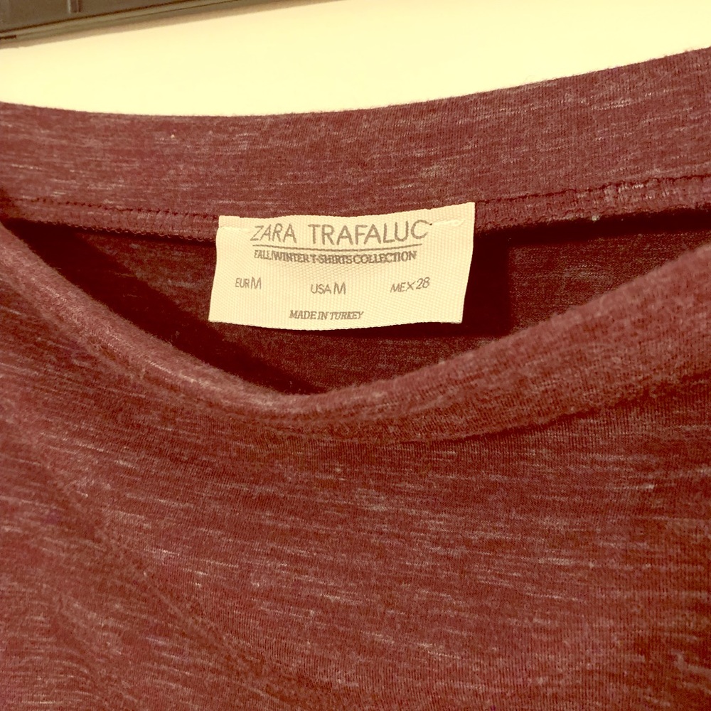 Zara Basics Body Con Midi Skirt (Deep Purple)